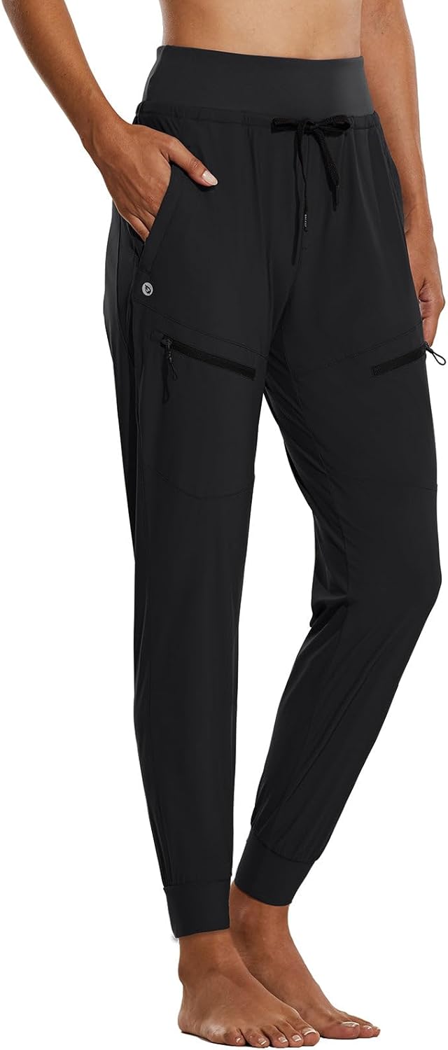 BALEAF Damen Cargo Jogginghose Leichte Wanderhose Atmungskativ Schnelltrocknend Workout Lounge Casua