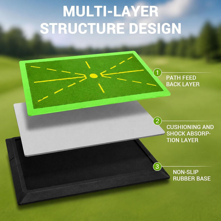 Golf-Trainingsmatte Golfschaukelmatte, Golf-Schwingmatte, Übungsmatte Mit Rutschfester Gummibasis fü