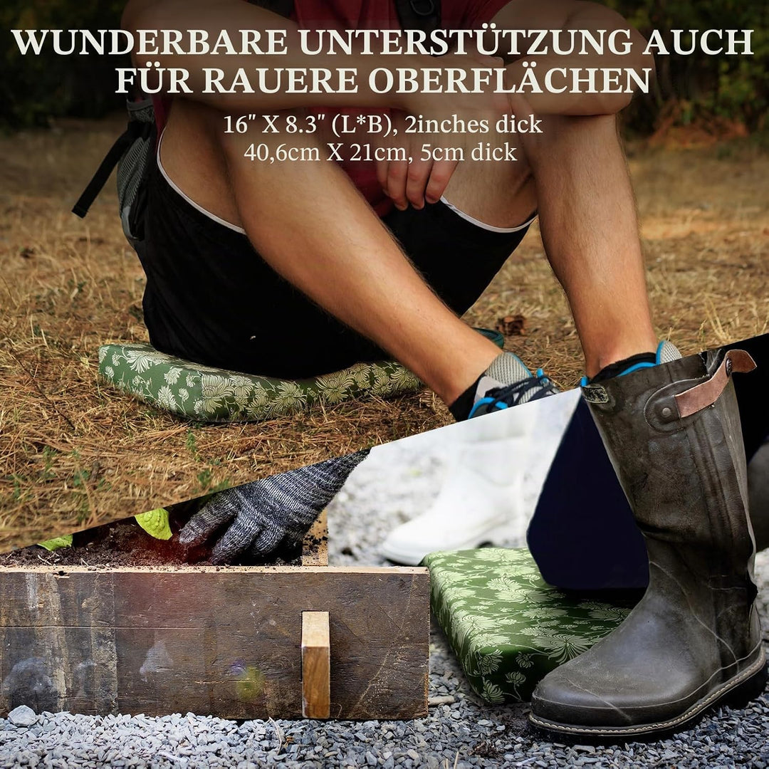 Colwelt Kniekissen Garten Set, 3-teilig, Kniekissen für Gartenarbeit mit Elegantem Muster, Bezaubern