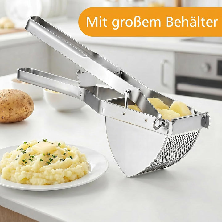 Kartoffelpresse Edelstahl grosses Kartoffelstampfer Fassungsvermögen geeignet für die Zubereitung vo