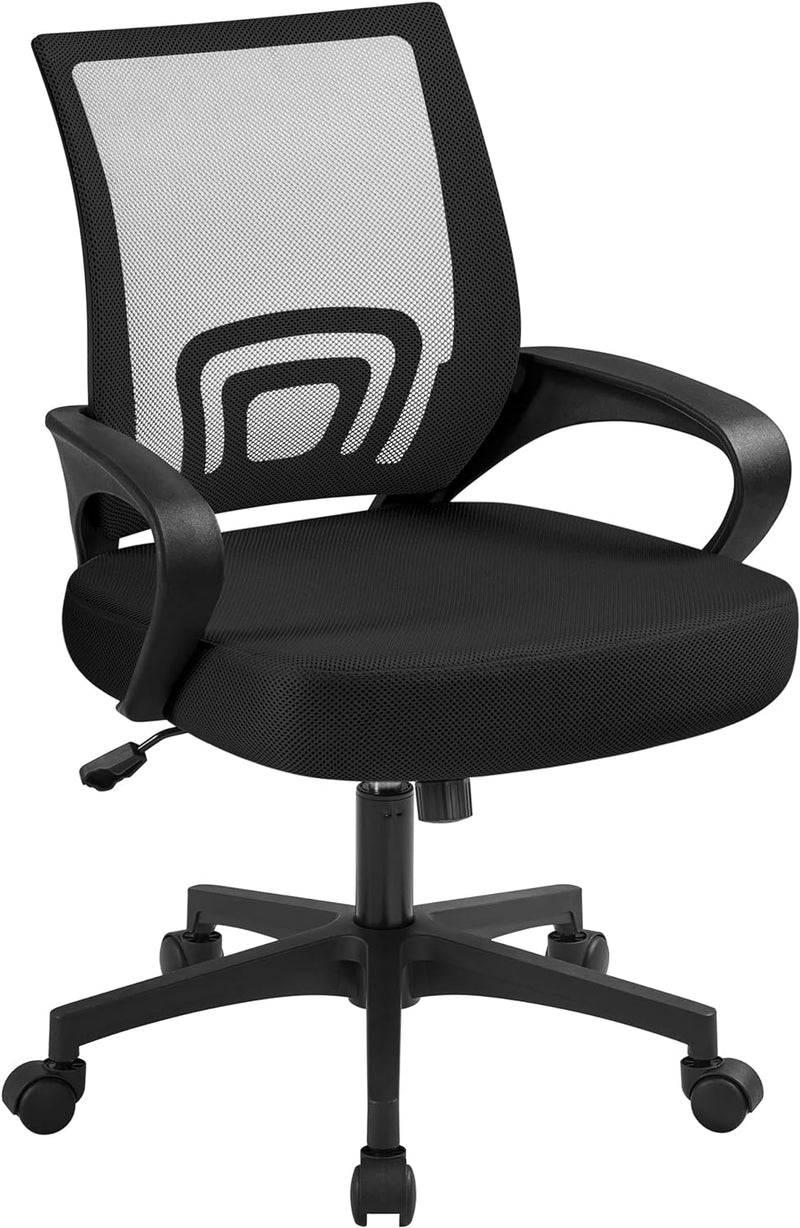 Yaheetech Bürostuhl ergonomischer Schreibtischstuhl Drehstuhl mit Rollen Chefsessel mit Mesh 360°dre