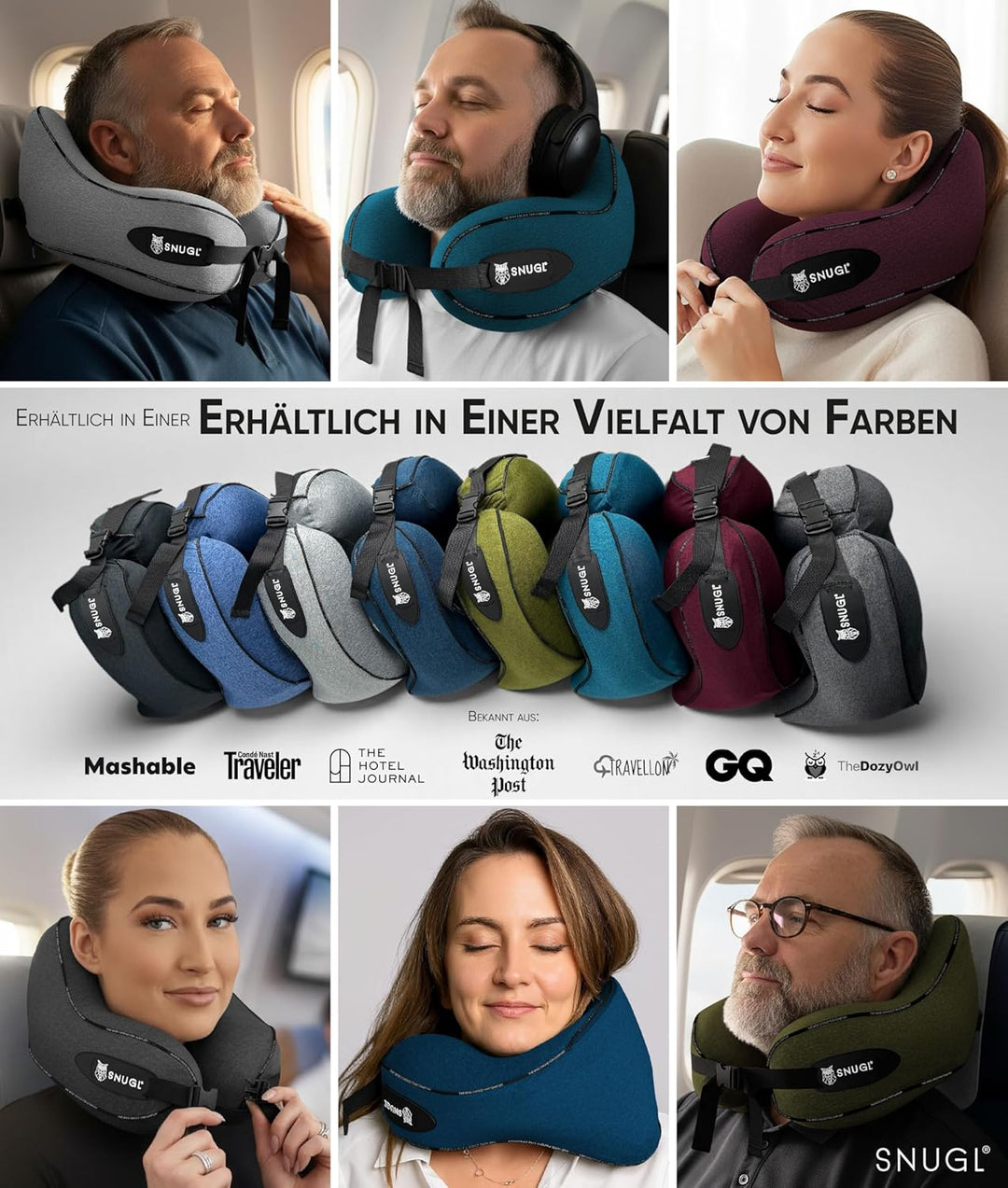 SNUGL Reisekissen (Schwarz, Erwachsener Klein) Erwachsener Klein Schwarz, Erwachsener Klein Schwarz