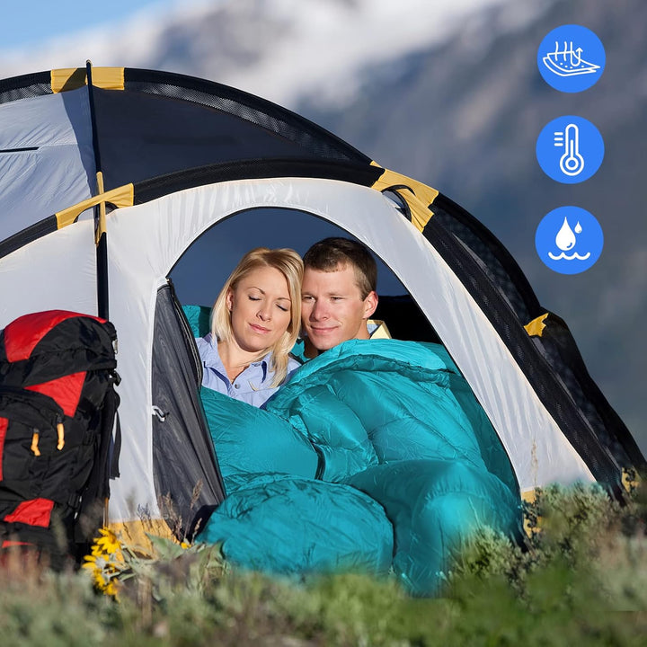 Forceatt Schlafsack, 5℃~25℃ 3-4 Jahreszeiten Outdoor Sommerschlafsack, Ultraleicht Kleines Packmass