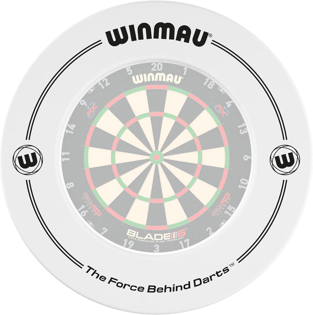 WINMAU Unisex – Erwachsene Printed Dartboard Surround Einheitsgrösse Weiss, Einheitsgrösse Weiss