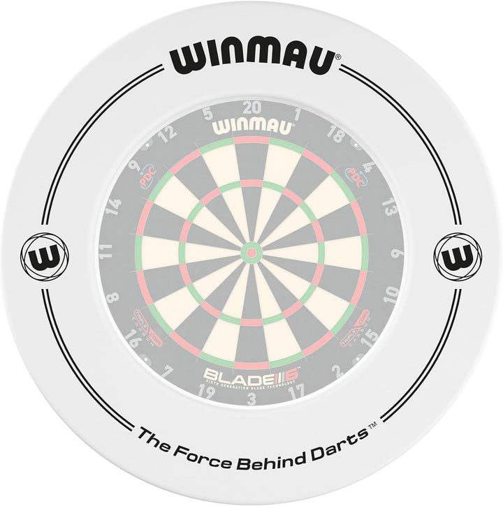WINMAU Unisex – Erwachsene Printed Dartboard Surround Einheitsgrösse Weiss, Einheitsgrösse Weiss