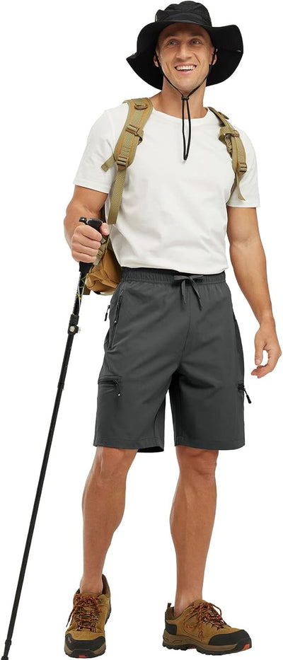 YSENTO Herren Kurze Wanderhose Leichte Sommer Kurze Outdoor Cargohose Schnelltrocknend Kurze Trekkin