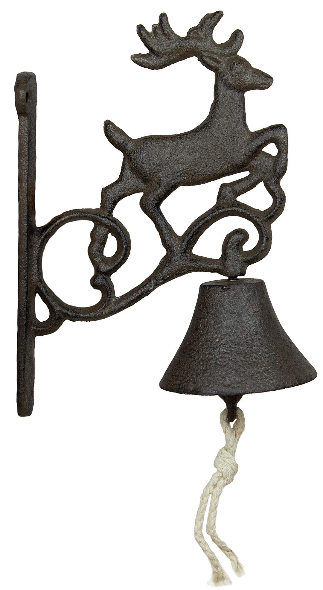 Glocke mit Klöppel Motiv Hirsch Gusseisen Türglocke Wandglocke Gartenglocke, Motiv Hirsch