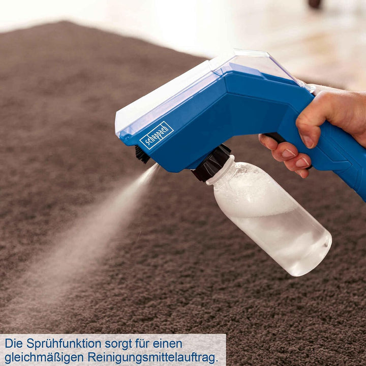 Scheppach Polsterreinigungsbürste PRB300 | Sprüh - & Absaufunktion | Kompatibel mit handelsüblichen
