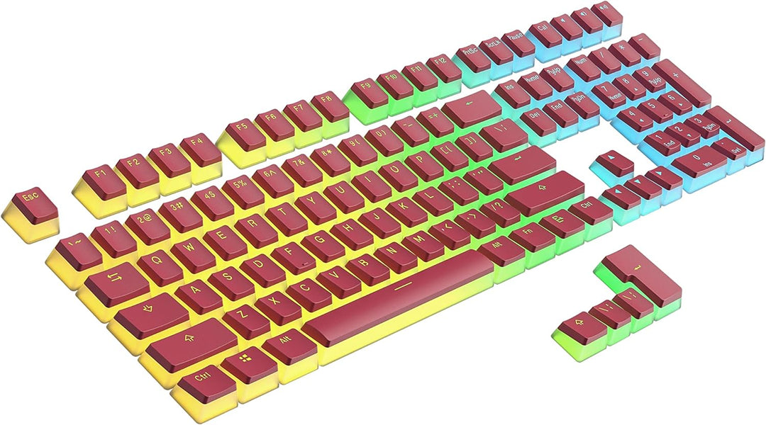 Ranked Pudding PBT-Tastenkappen | 112 Double Shot Transluzent ANSI US- und ISO-Layout | OEM-Profil f