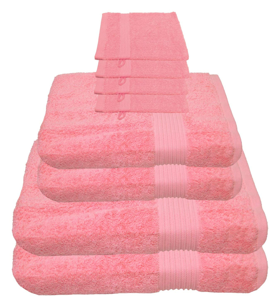 Julie Julsen 8 TLG Handtuchset 2 Badetücher 2 Handtücher 4 Waschhandschuhe Reine Baumwolle über 30 F