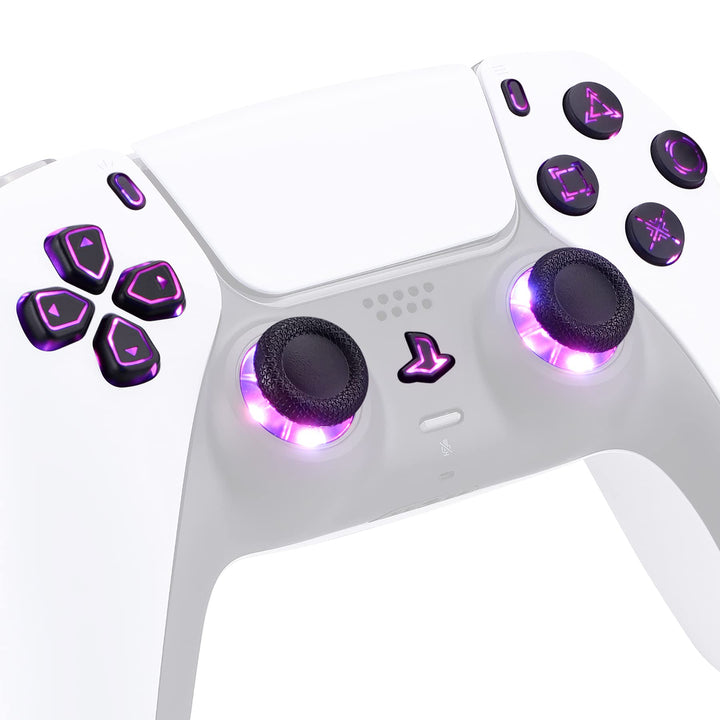 eXtremeRate 9 Modi 7 Farben DTF V3 LED Kit für ps5 Controller Ersatz Leuchttaste D-Pad Thumbsticks S