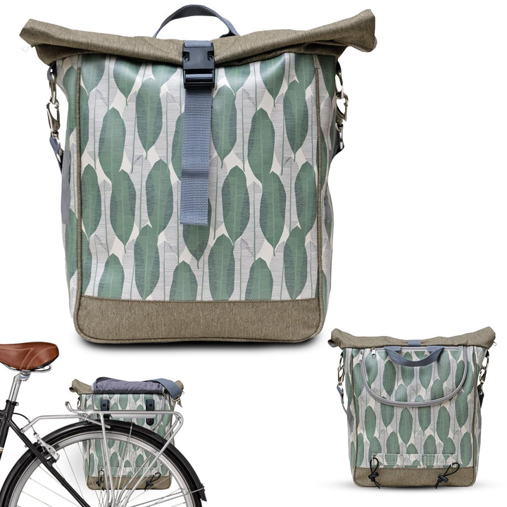Ikuri Fahrradtasche für Gepäckträger Satteltasche Einzeltasche Packtasche, abnehmbar, mit Tragegurt