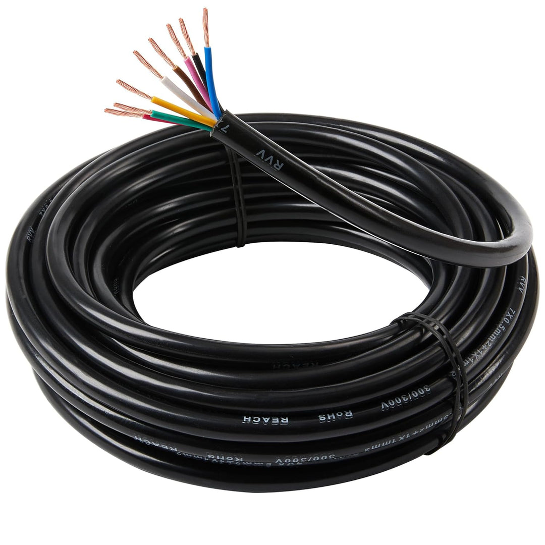 8 Pin Anhänger Kabel 8 Core 5M Abschleppkabel für Anhänger, 12V 24V Fahrzeugleitung 8 Adriges Kabel