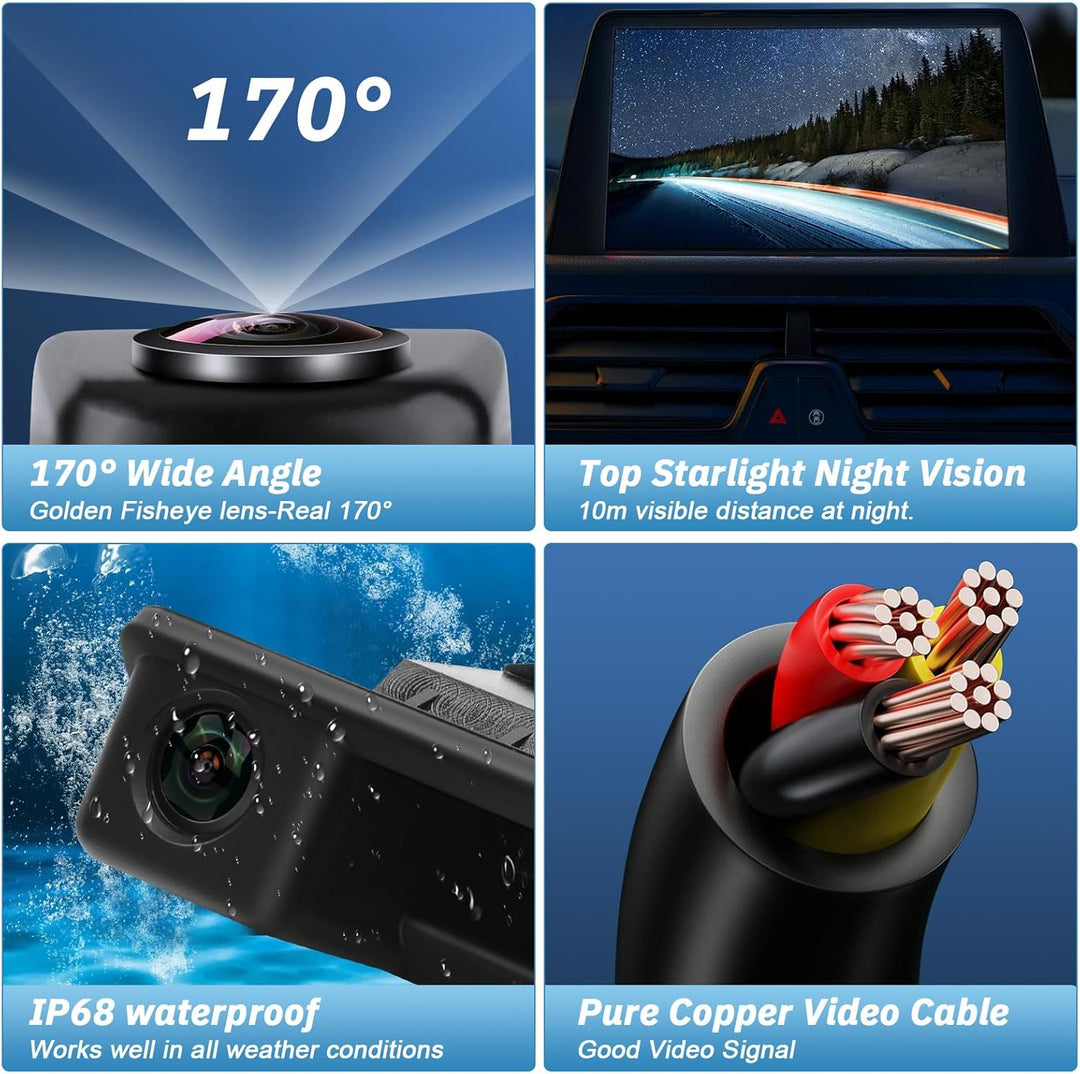 E61 E88 E91 Rückfahrkamera für BMW E90 E60 E70 E71 E72 E82 E84 E92 E93 X1 X5 170 Grad Weitwinkel Aut