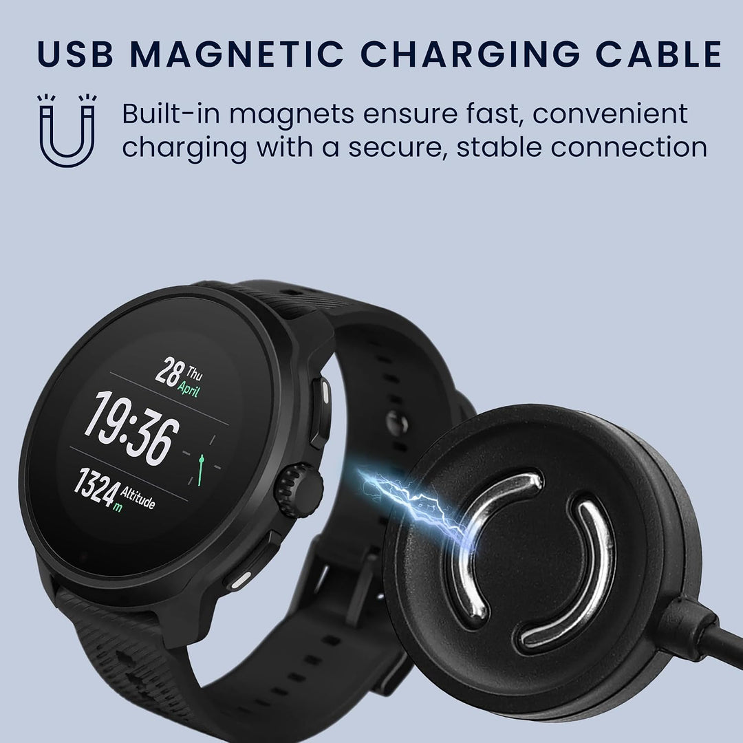 kwmobile USB Kabel Charger kompatibel mit Suunto Peak 9 Ladekabel - Smart Watch Ersatzkabel - Fitnes