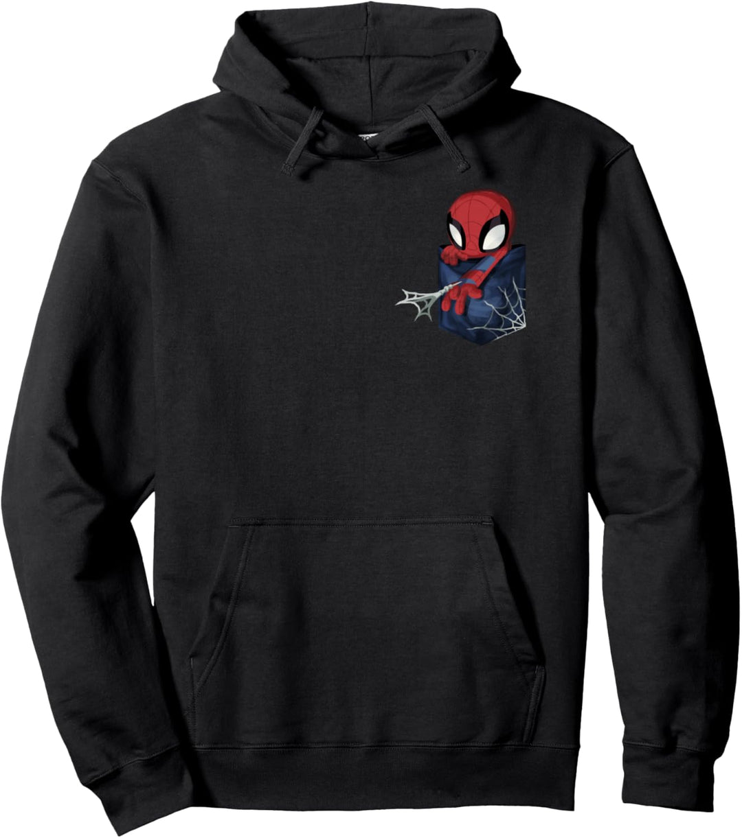 Marvel Spider-Man Left Chest Pocket Pullover Hoodie