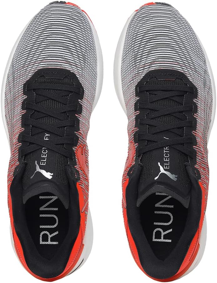 PUMA Herren Electrify Nitro Turn Laufschuh 44 EU Puma Black Metallic Silver Cherry Tomato, 44 EU Pum