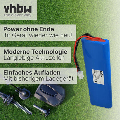 vhbw Akku kompatibel mit Husqvarna Automower 210C, 210AC, 220AC, 230ACX, 260ACX, G2 2004-2006, SH, S