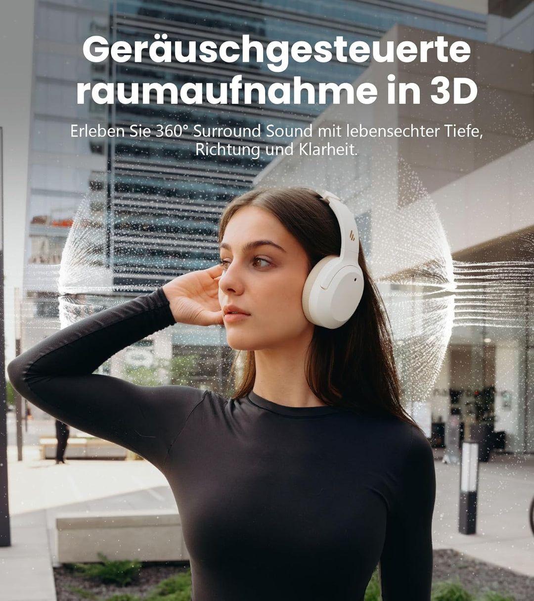 Edifier W820NB Plus Gen 2 Faltbarer Bluetooth V6.1 Over-Ear-Kopfhörer mit -49 dB Geräuschunterdrücku