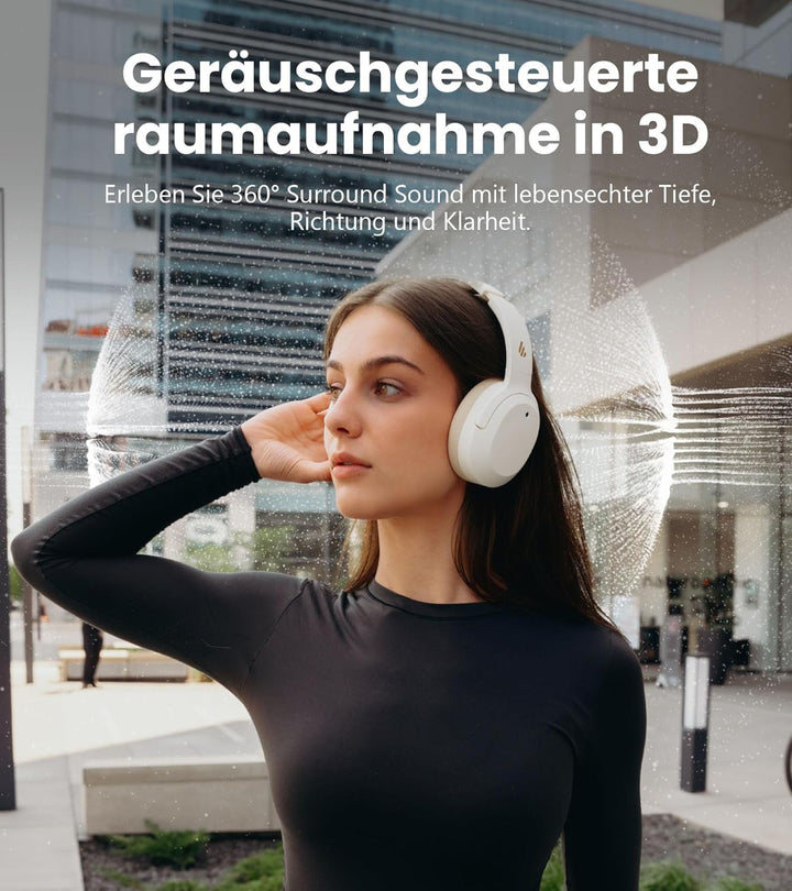 Edifier W820NB Plus Gen 2 Faltbarer Bluetooth V6.1 Over-Ear-Kopfhörer mit -49 dB Geräuschunterdrücku