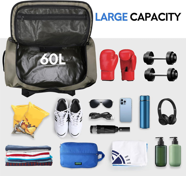 Haimont Reisetasche Sporttasche mit robusten Reisetaschen für Männer und Frauen, Camping mit umwande
