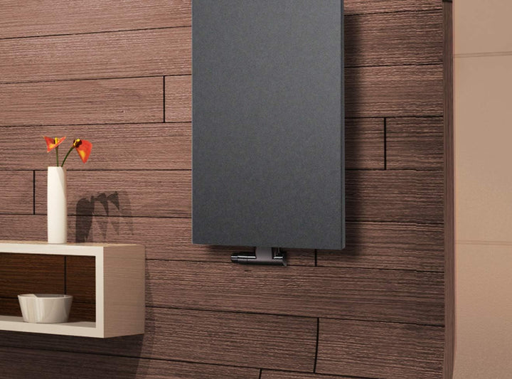 BADHEIZKÖRPER Design Mirror Steel 2 120x47cm 799 W anthrazit +1 Halter 50mm SZAGATO Handtuchwärmer H