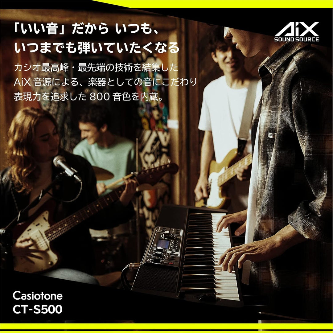 Casio CT-S500 CASIOTONE Top Keyboard mit Anschlagdynamik, Echtzeit-Controllern und Bluetooth Audio&M