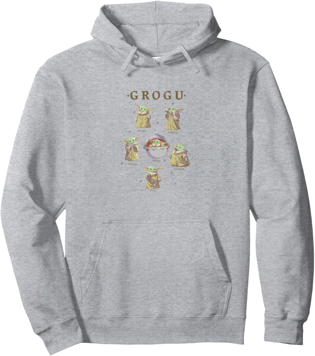 Star Wars: The Mandalorian Grogu Moods R16 Pullover Hoodie