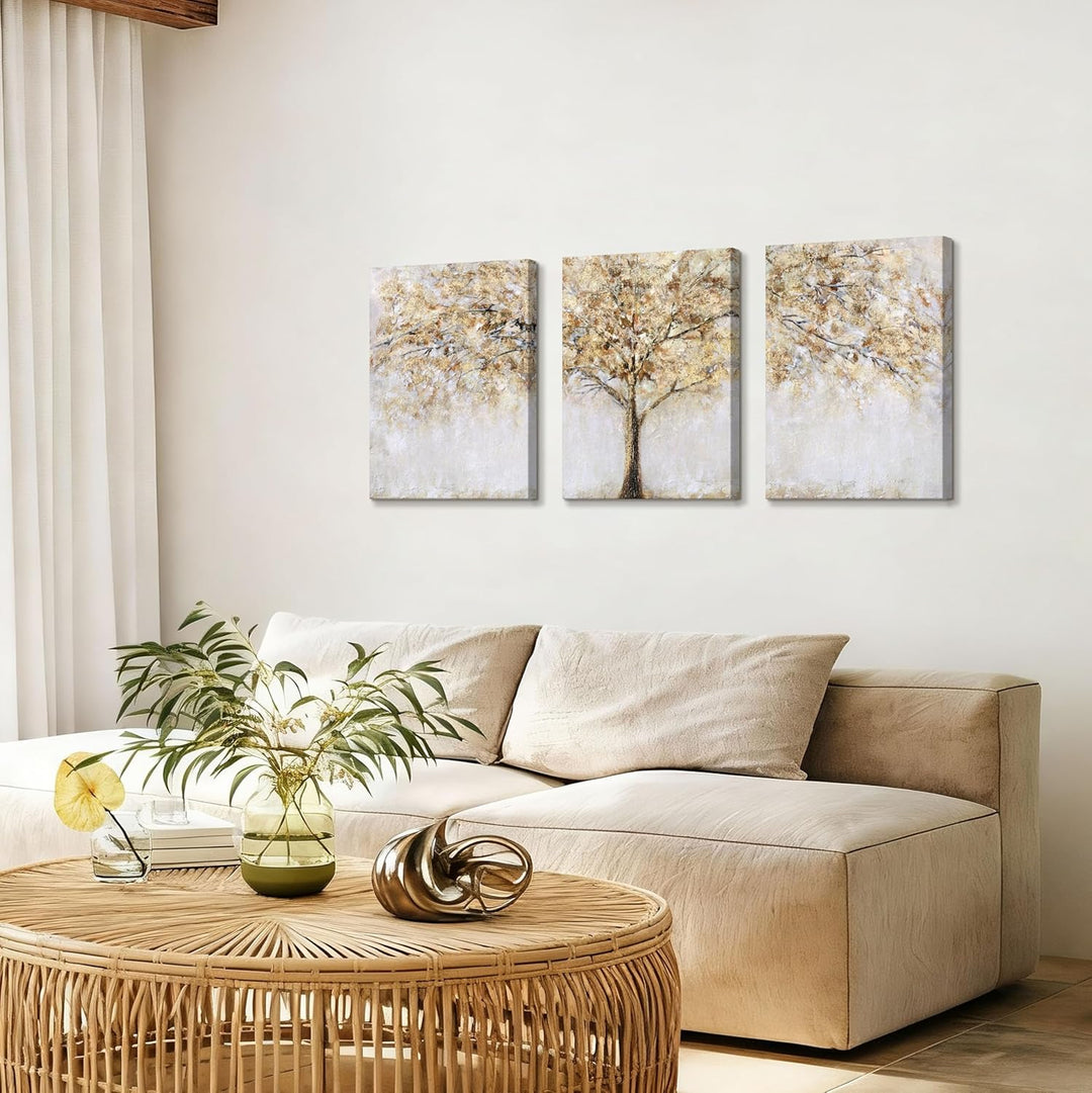 3 Panels Mit Rahmen Leinwand Bilder Abstrakte Baum Bild auf Leinwand Malerei Kunstdrucke Poster Bild