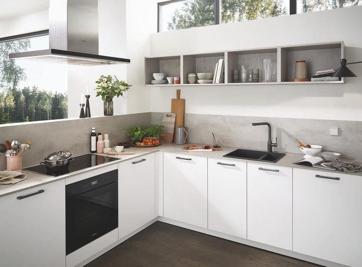 GROHE Essence, Küchenarmatur 2 Strahlarten (Wasserhahn Küche mit ausziehbarer Brause, 360° schwenkba