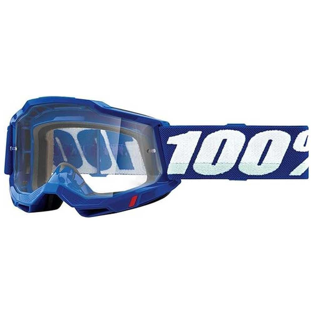 100% Unisex 100% Motocross (1er Pack) Einheitsgrösse Blau/klare Gläser, Einheitsgrösse Blau/klare Gl