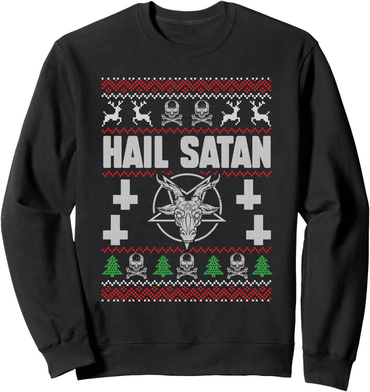 Hail Satan Ugly Christmas Pentagram Satanic Kult-Satanismus Sweatshirt