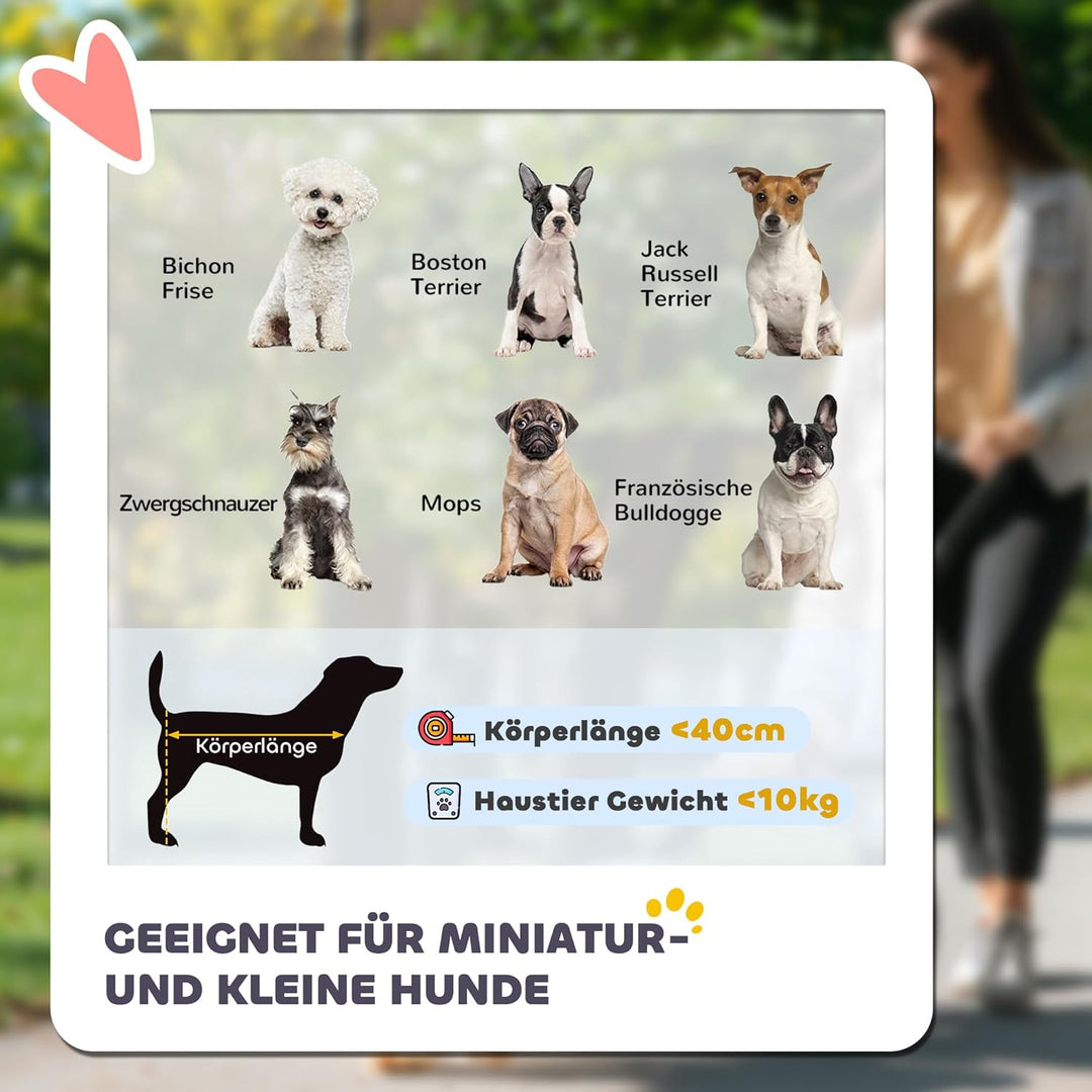PawHut 2 in 1 Hundewagen Hundebuggy klappbar für Hunde & Katzen bis 10 kg Katzenbuggy mit Kissen Net