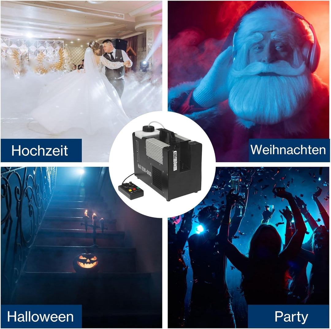 HQ-POWER - HQHZ10001 HZ10001 600W Hazer ohne DMX 636161 Single, Single