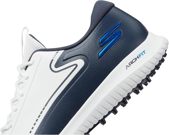 Skechers Herren 214032 Sportschuhe 41 EU Weiss Marineblau, 41 EU Weiss Marineblau