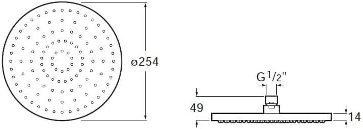 ROCIADOR RAINSENSE Circular 250 MM ABS