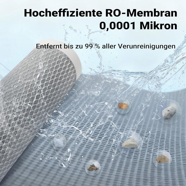 Naturewater 6 Stufen Umkehrosmose RO 180 L/Tag mit UV Klärer und Druckerhöhungspumpe