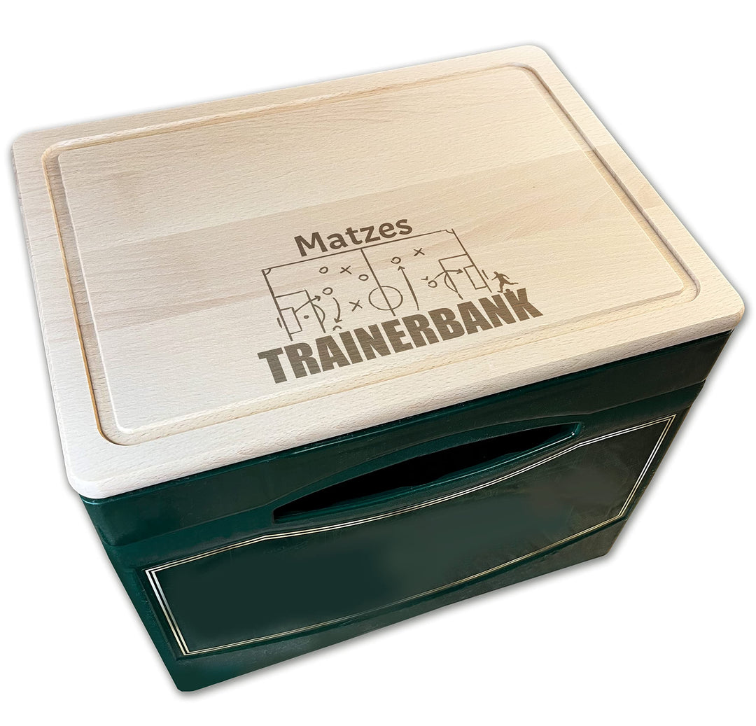 Unikatolo Bierkastensitz Trainerbank mit Name, Geschenkidee für Männer, Oktoberfest, Vatertag, Gebur