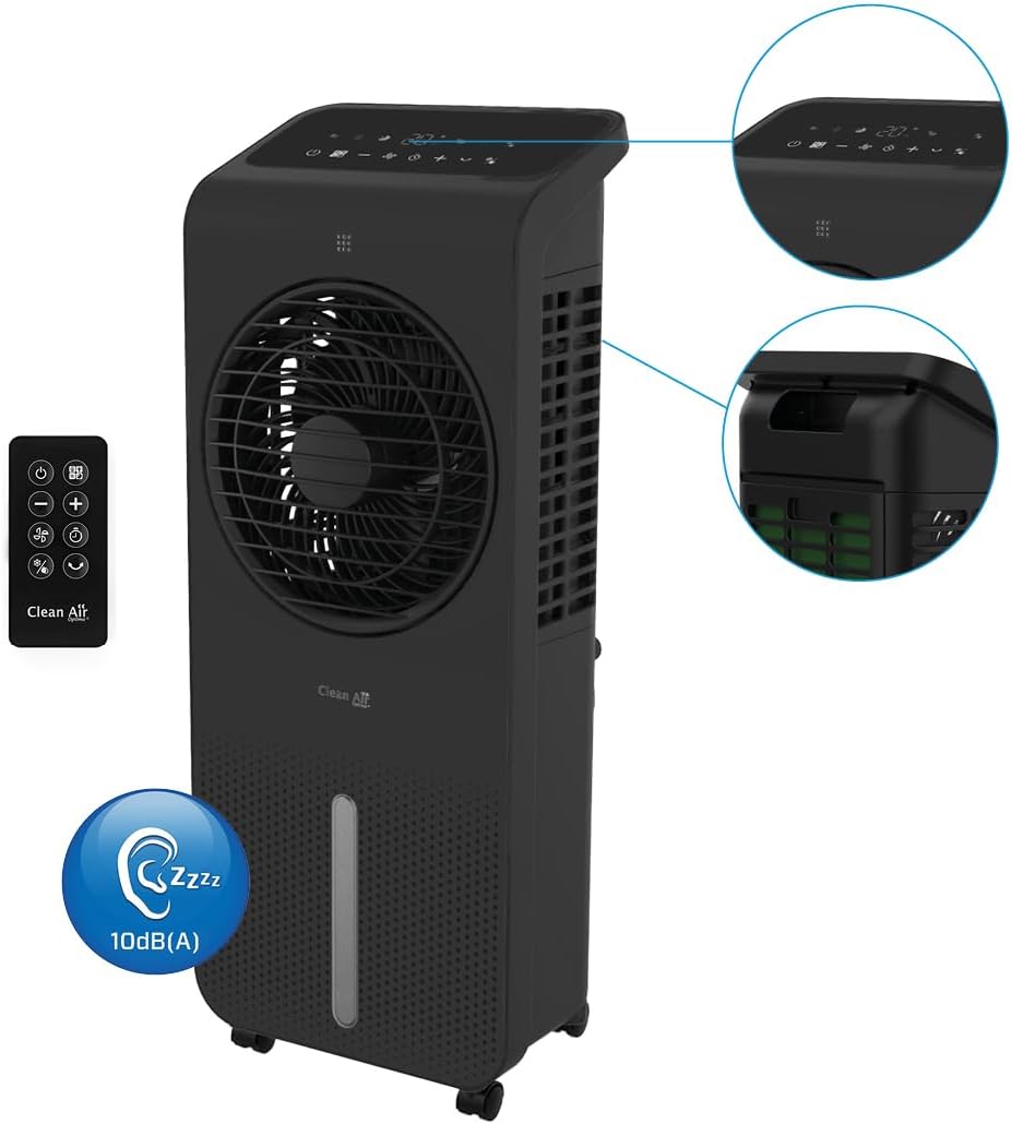 Clean Air Optima CA-104B 3-in-1 Luftkühler – Luftbefeuchter & Zirkulator Ventilator – 360° Oszillati