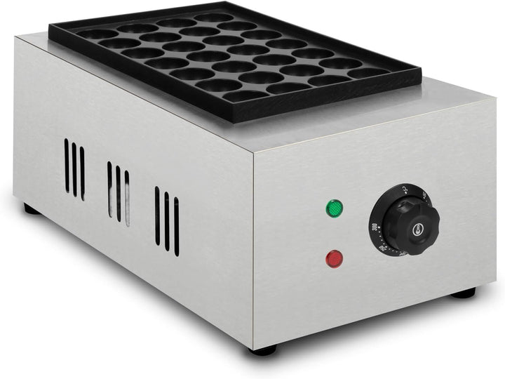 Takoyaki Maker, Takoyaki Maschine, Elektrisch 2000W, Grill mit Edelstahl Gehäuse, Temperatur Stufenl