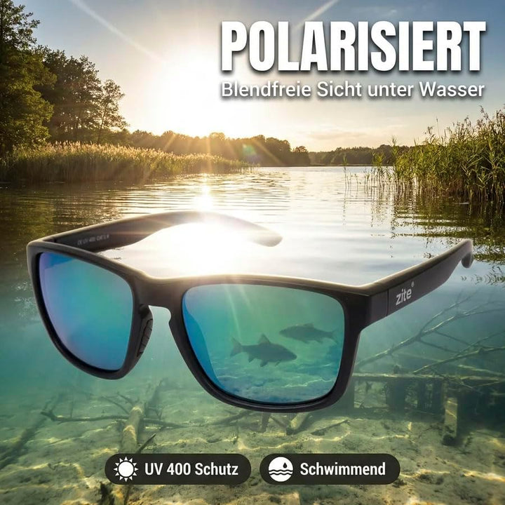 Zite Fishing Polarisationsbrille | Culo | Polbrille Angeln verspiegelt, UV400 & Schwimmfähig | Ultra