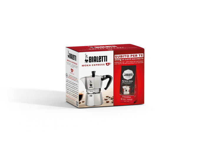 Bialetti Espressokocher Moka Express für 6 Tassen, plus 250 g Perfekt , nicht induktionsfähig, (250