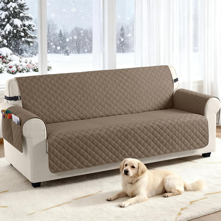 TAOCOCO Sofa Überzug, Sofabezug Wasserdicht Mit Gummiband，Wohnzimmer Anti-Rutsch Gepolsterter Sofasc