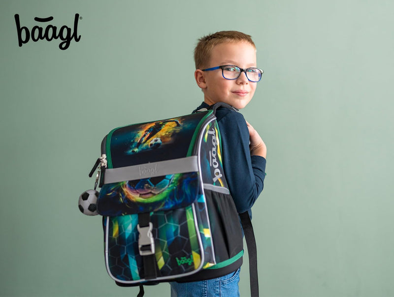 Baagl Schulranzen Jungen Set 3 Teilig, Zippy Schultasche für 1. Klasse, Grundschule Ranzen Tornister