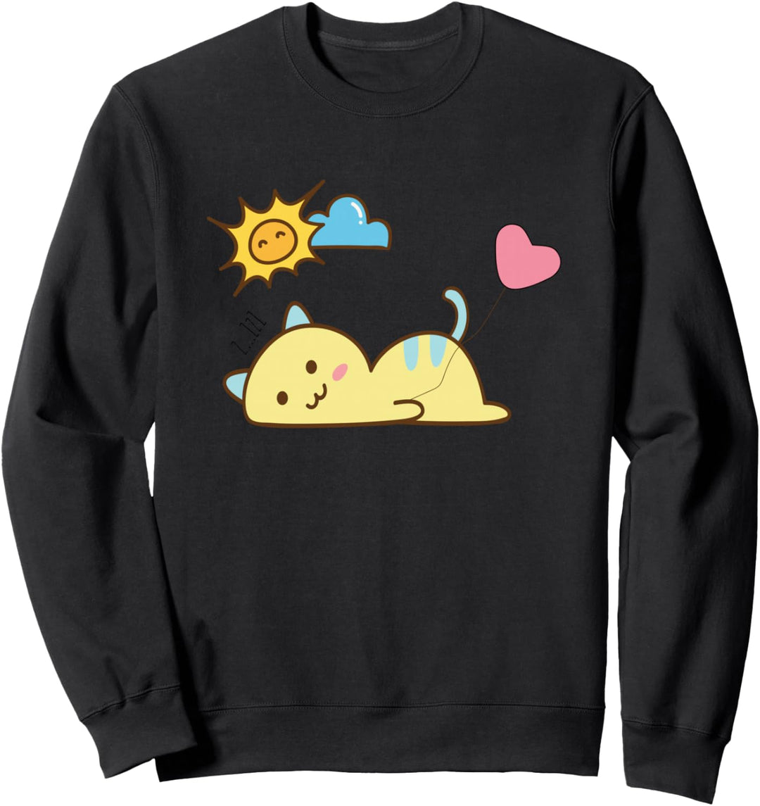 Kawaii Katze Herz Sonne Cat Japan Anime Fan Geschenk Kawaii Sweatshirt