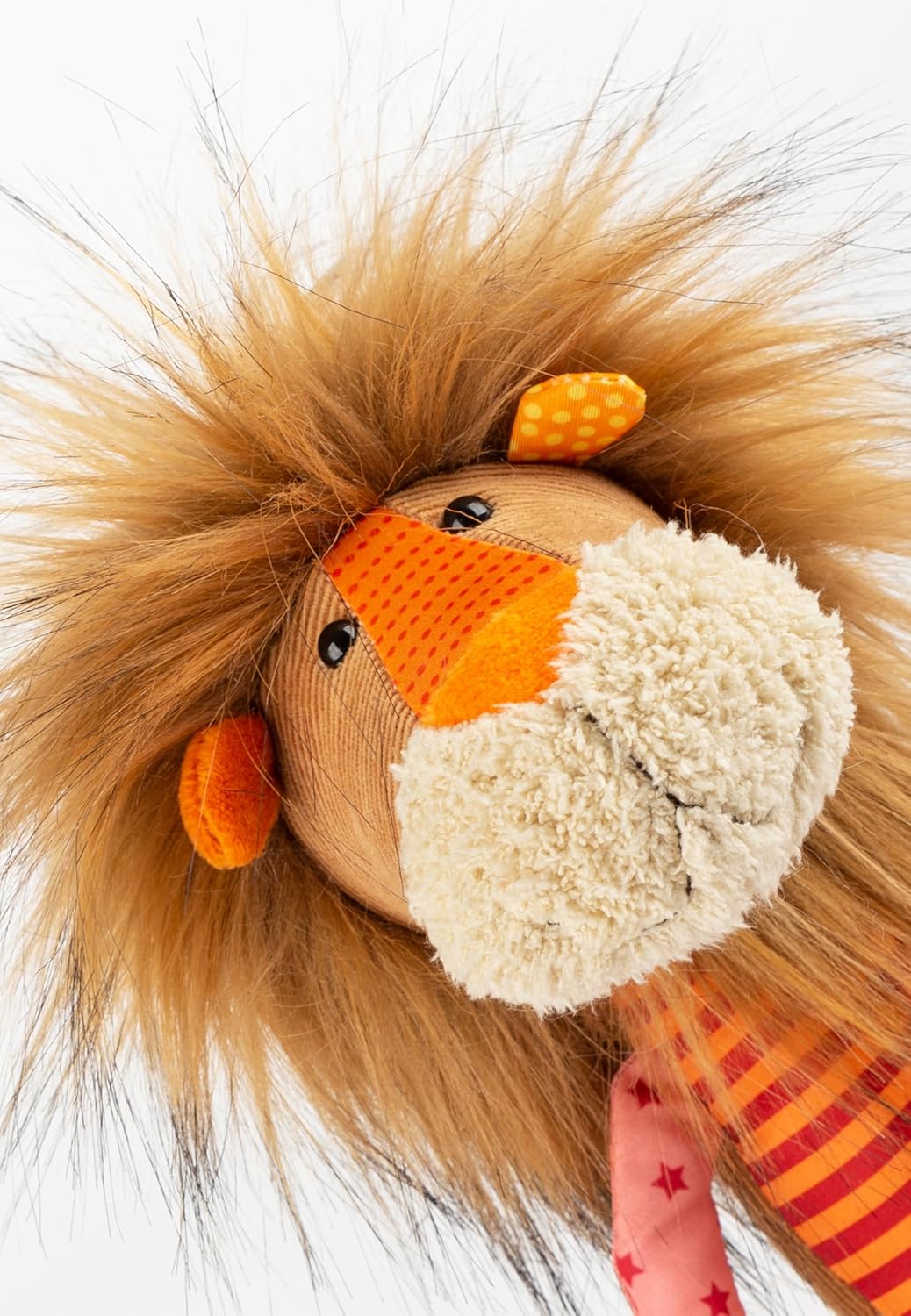 SIGIKID 42844 Stofftier Löwe Patchwork Sweety Kuscheltier zum Spielen & Schmusen aus weichem Materia