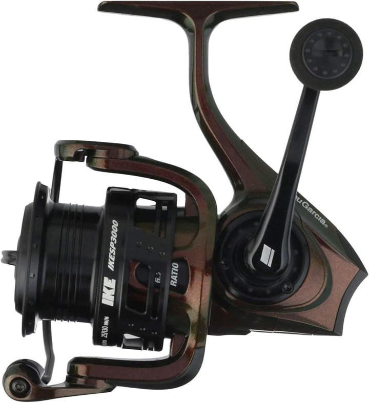 Abu Garcia Revo Ike Stationärrolle - leichte lilafarbene Spinnrolle mit 10 Kugellagern, Drop Shot Ke