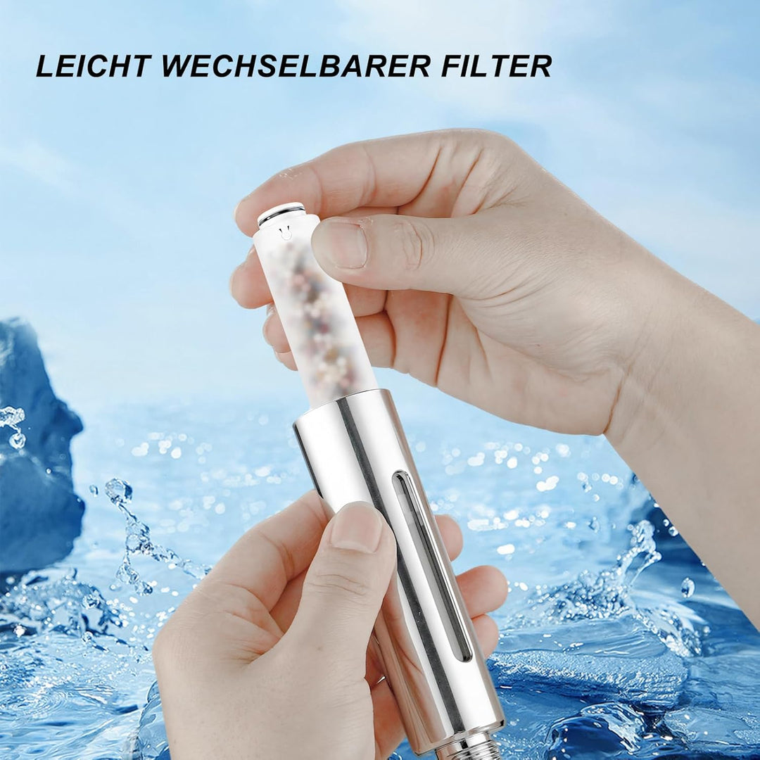 Duschkopf Filter mit schlauch, Hochdruck Duschkopf, Wassersparend Duschbrause Anti Kalk, Shower Head