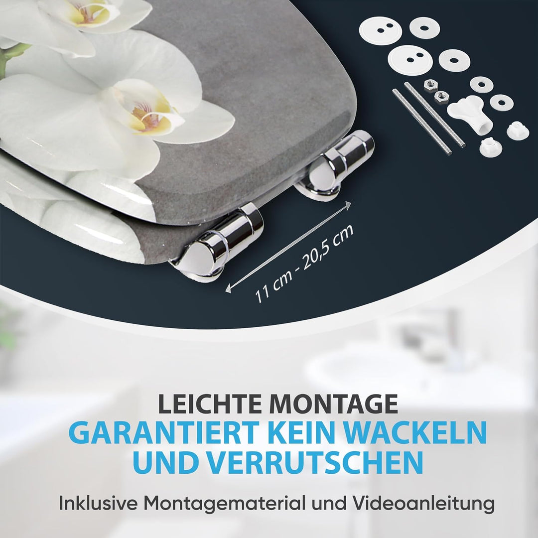 Sanilo WC Sitz mit Absenkautomatik, viele neue Toilettendeckel zur Auswahl, hochwertige Oberfläche,