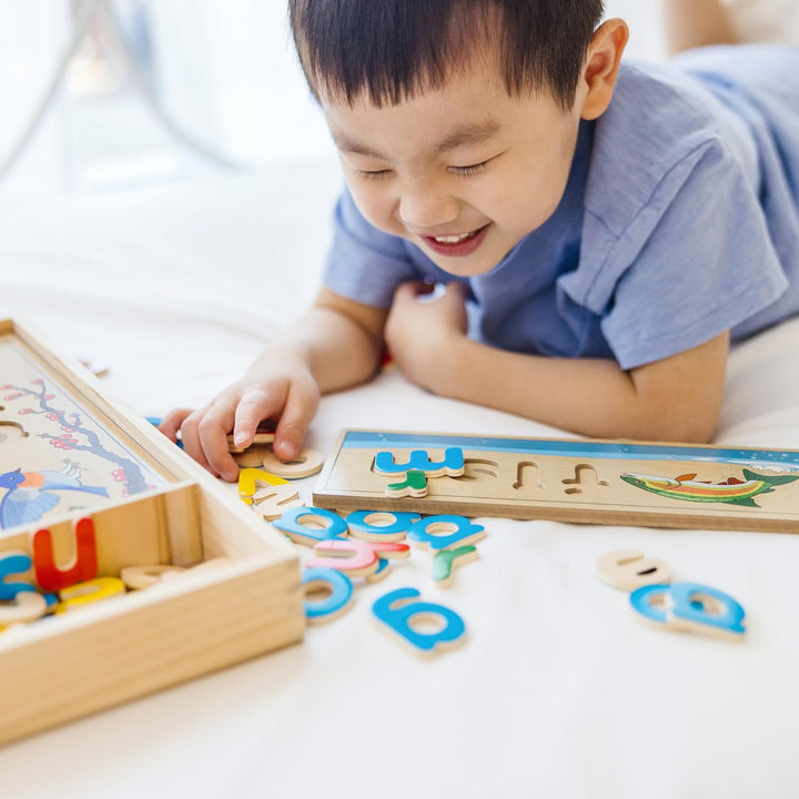 Melissa & Doug See & Spell , Spelling Game , Wooden Alphabet Letters and Words , Word Flash Cards ,